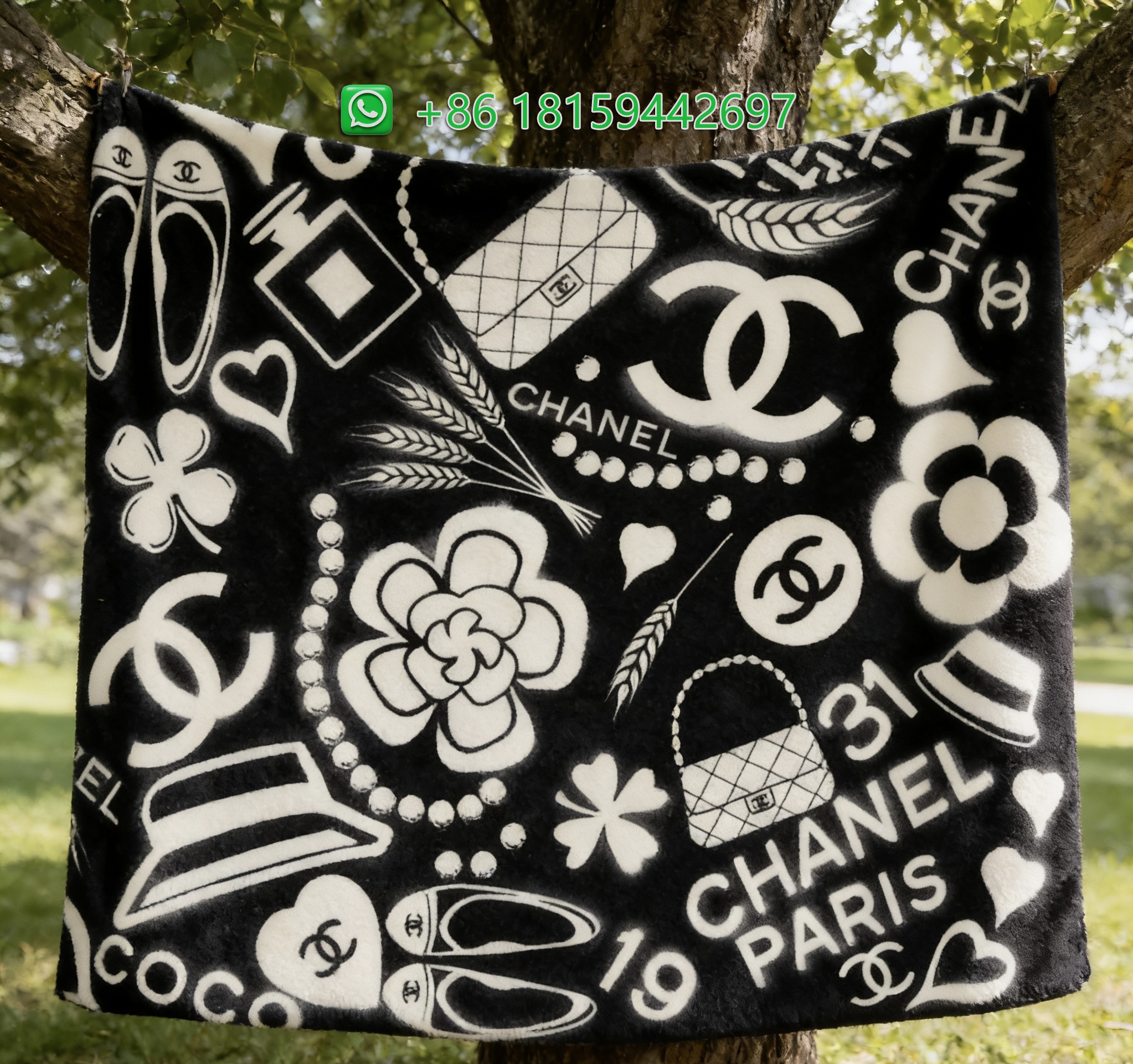 Chanel Throw Blankets